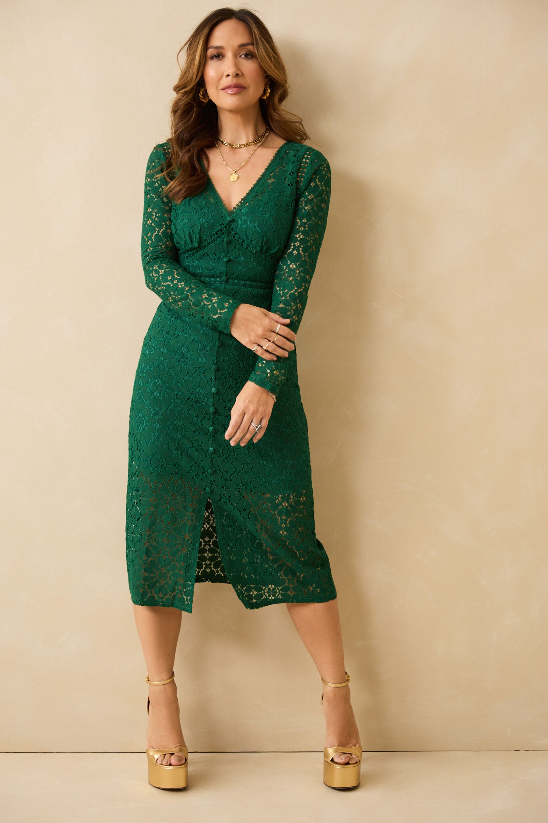 Buy Myleene Klass Lace Dress from Next Luxembourg