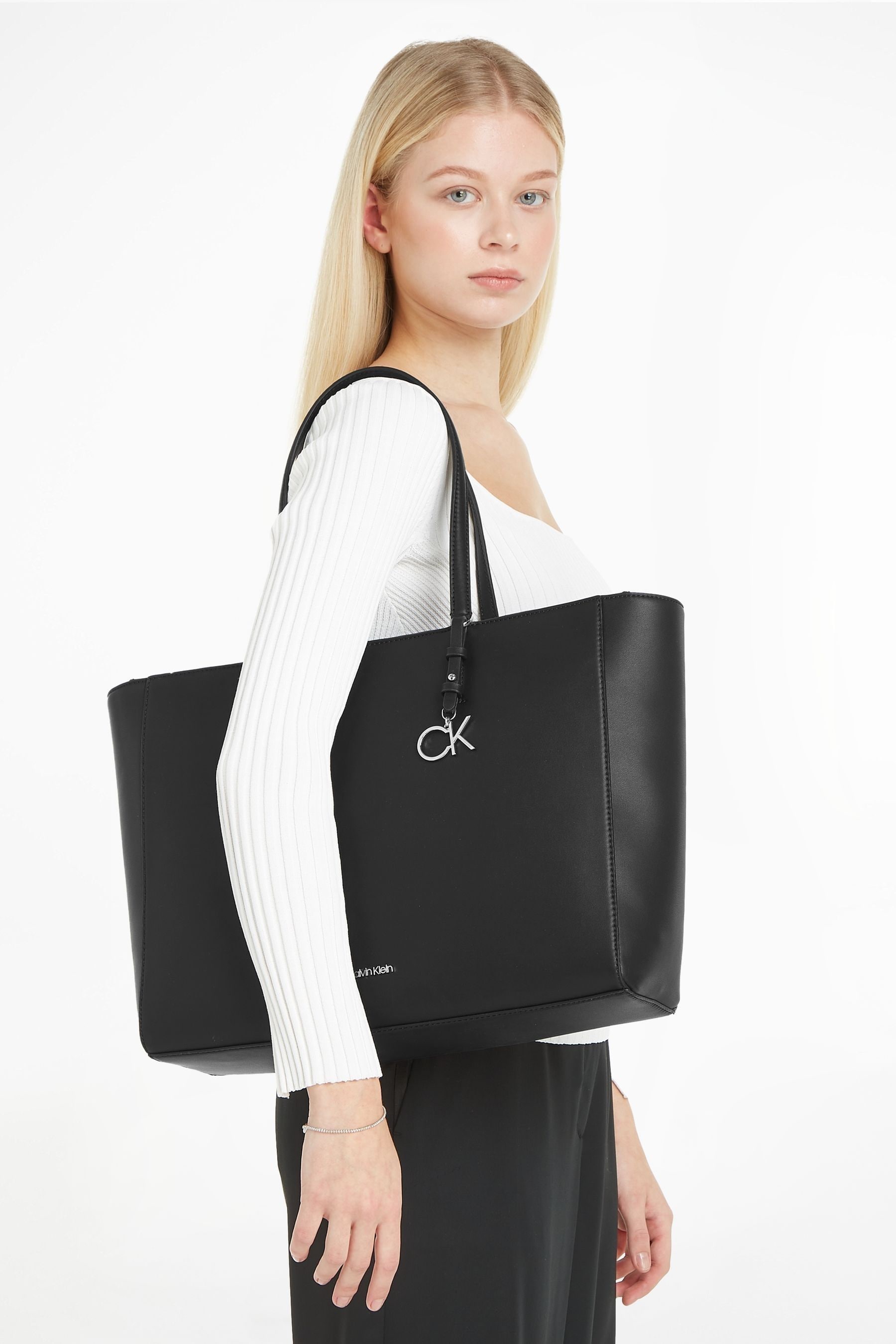 Buy Calvin Klein Black Medium Shopper Bag from Next USA