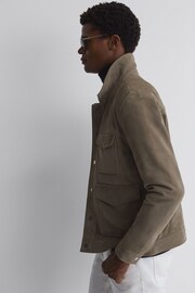 Reiss Sage Ballina Suede Pocket Front Jacket - Image 4 of 5