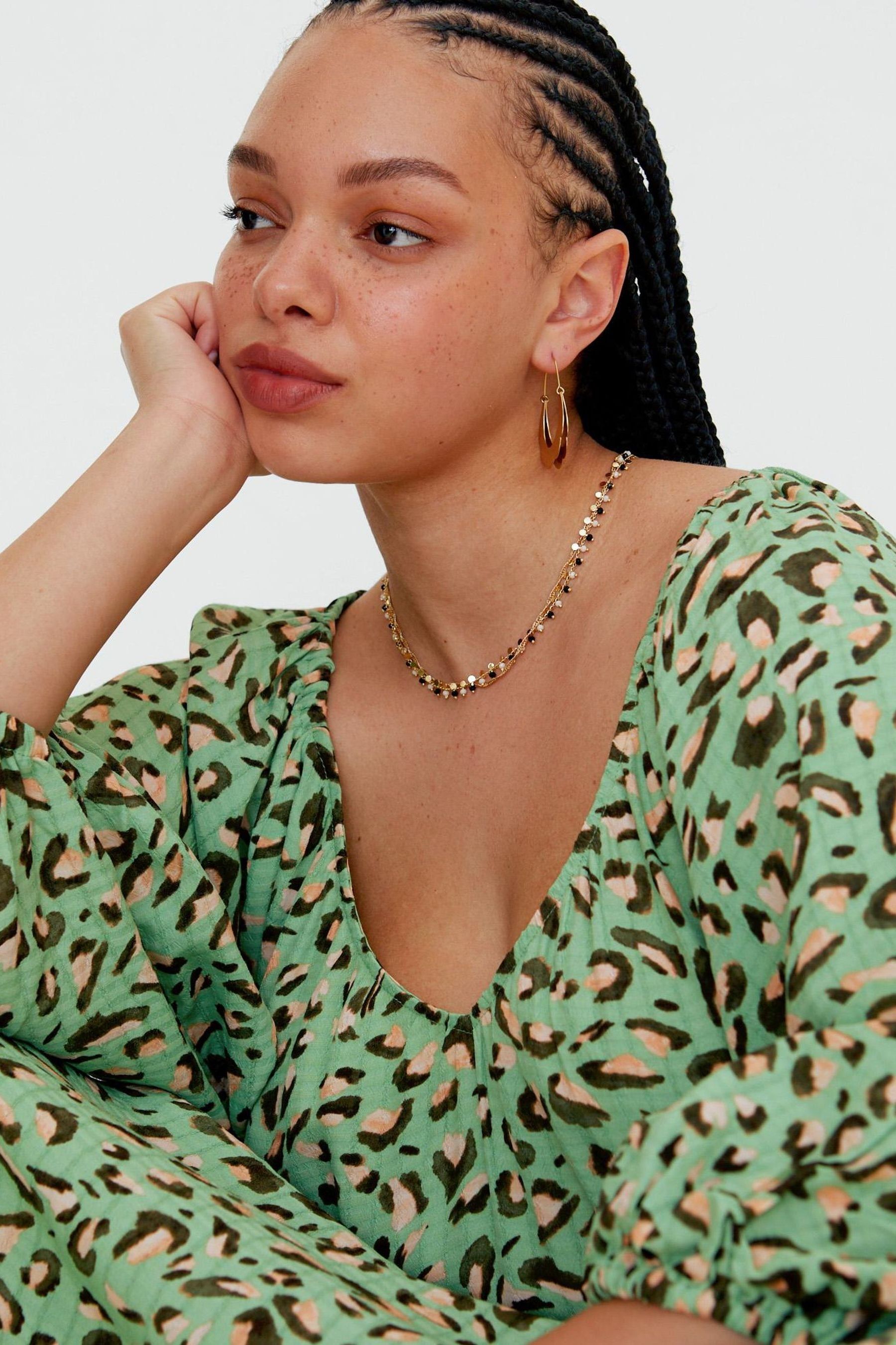 Oliver bonas khaki dress top