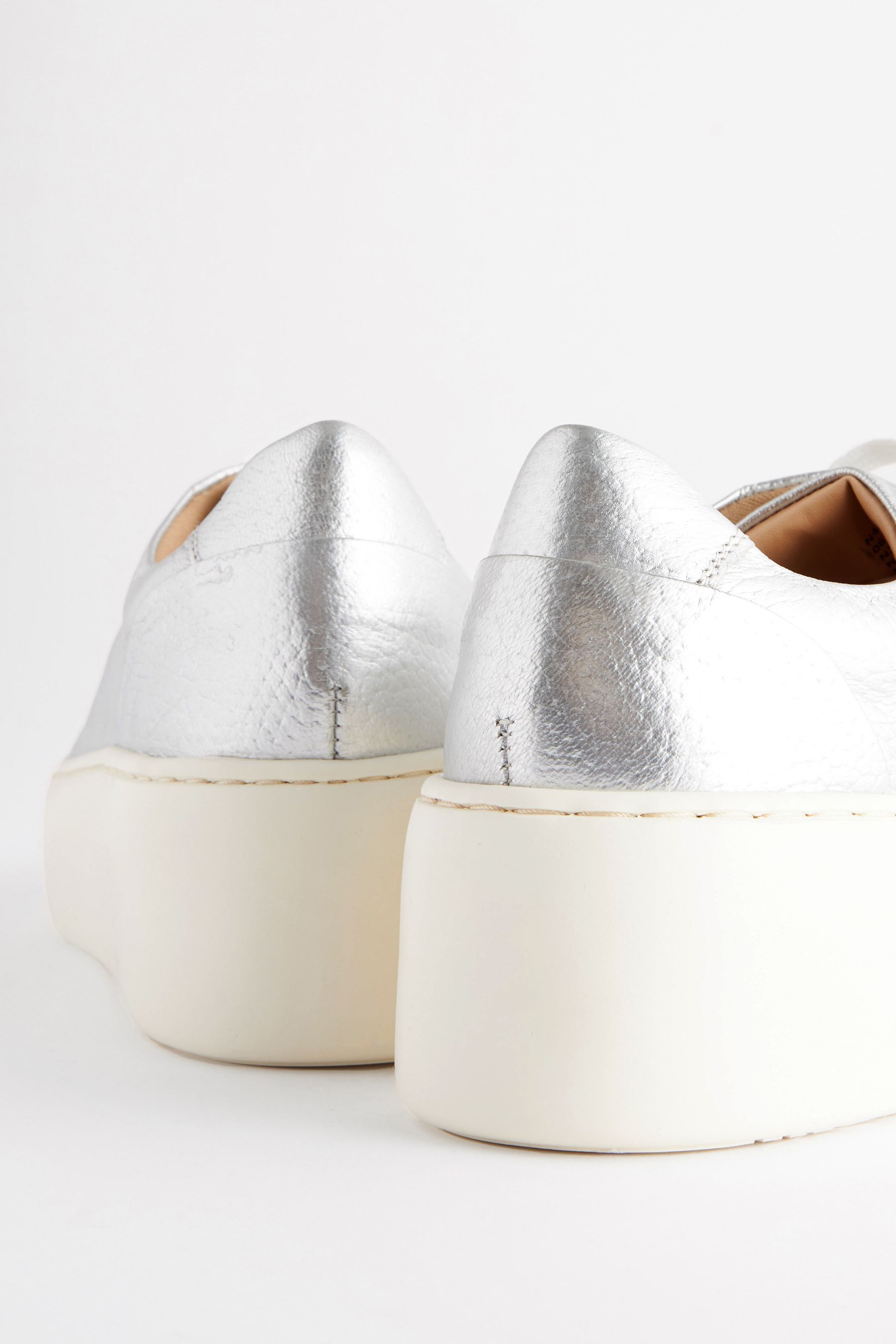 Silver platform trainers uk deals