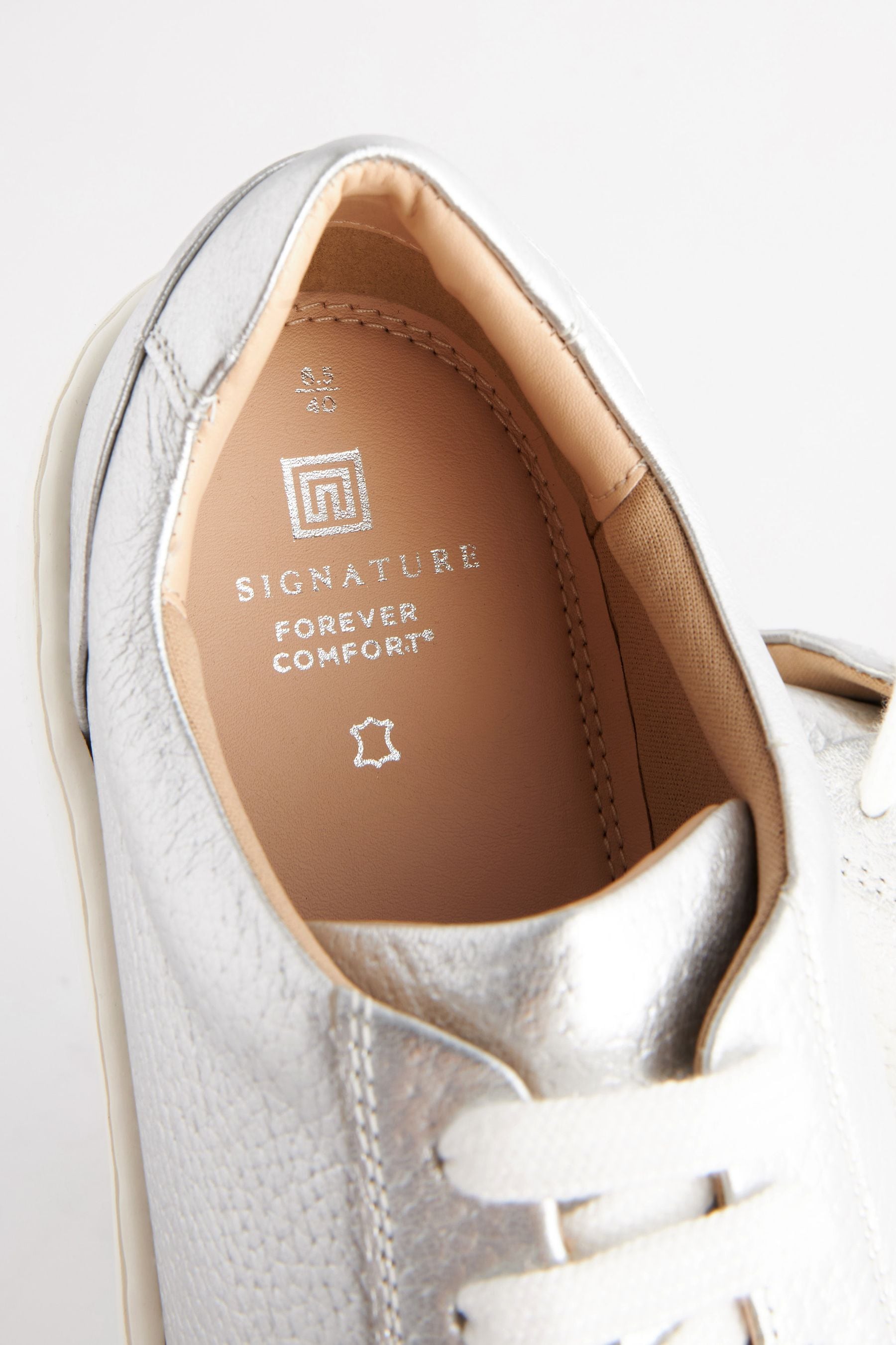 Cool leather debossed sneaker fwfw428 silver on sale