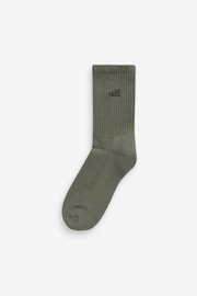 Black/Oat/Green Self. Cushion Sole Lounge Ankle Socks 3 Pack - Image 5 of 5