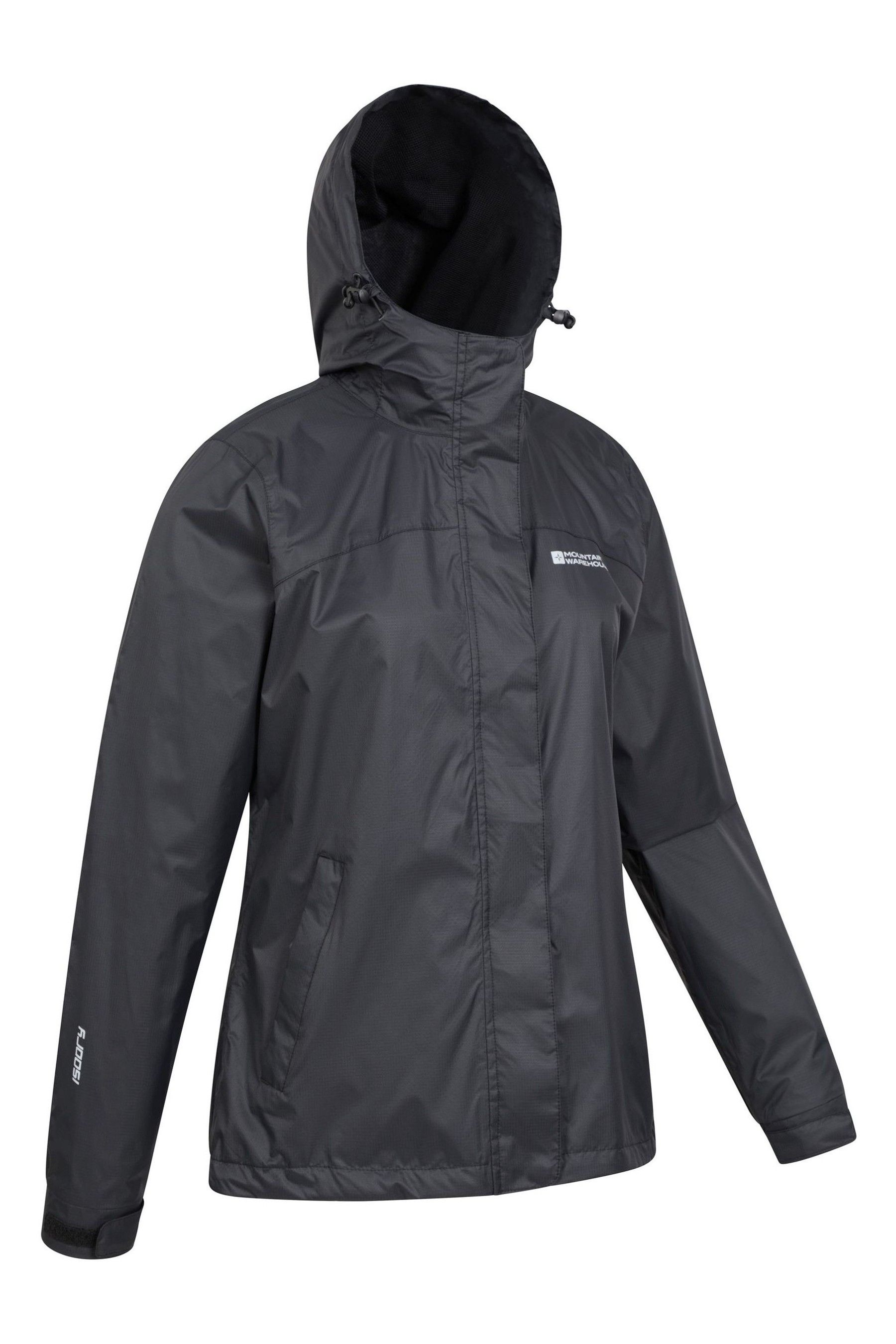 Mountain Warehouse Womens Torrent Lightweight Waterproof Black Jacket
