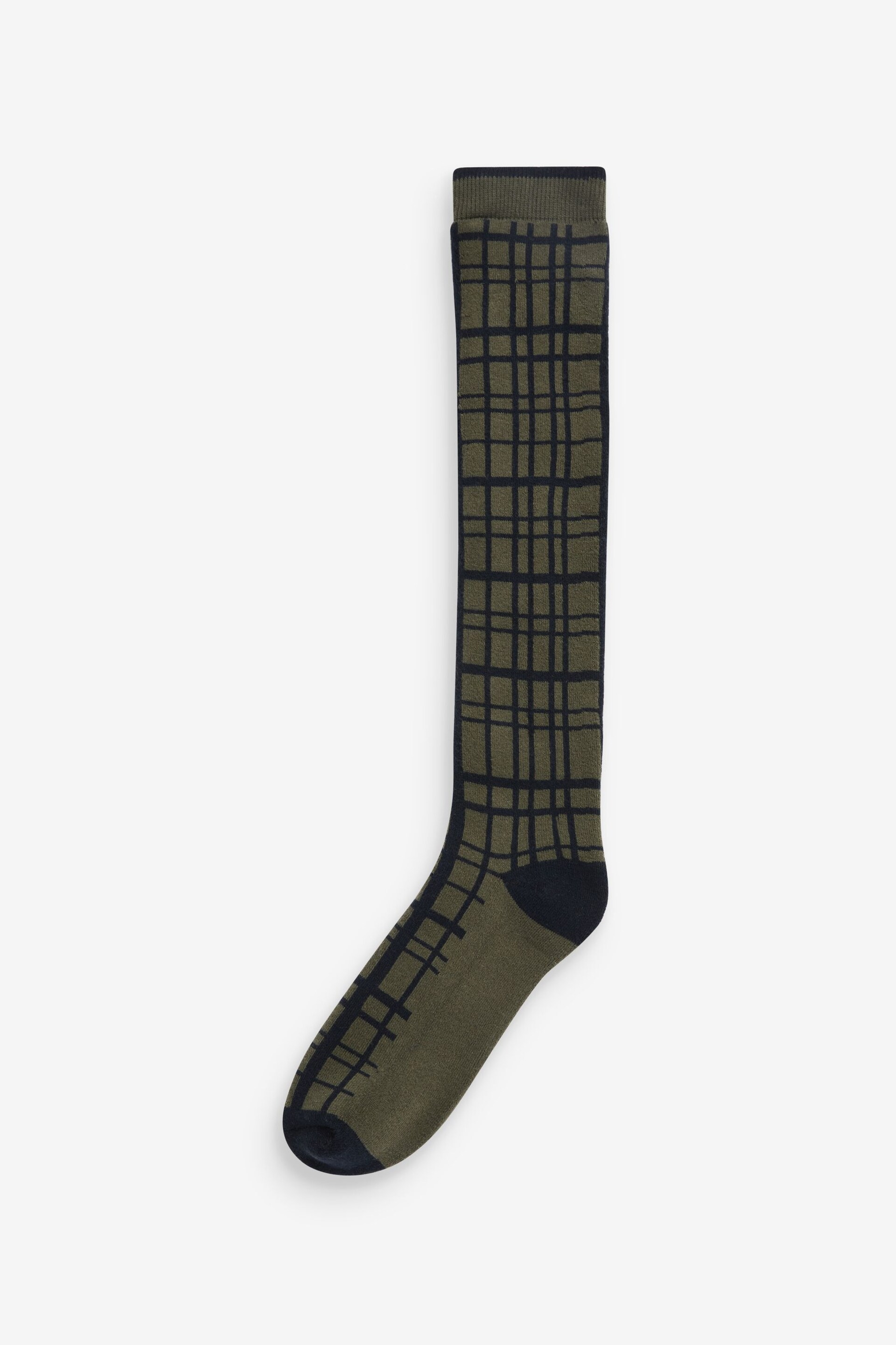 Green Check Welly Socks 2 Pack - Image 3 of 3