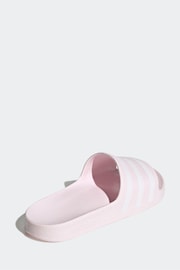 adidas Pink white Adilette Aqua Sliders - Image 3 of 7