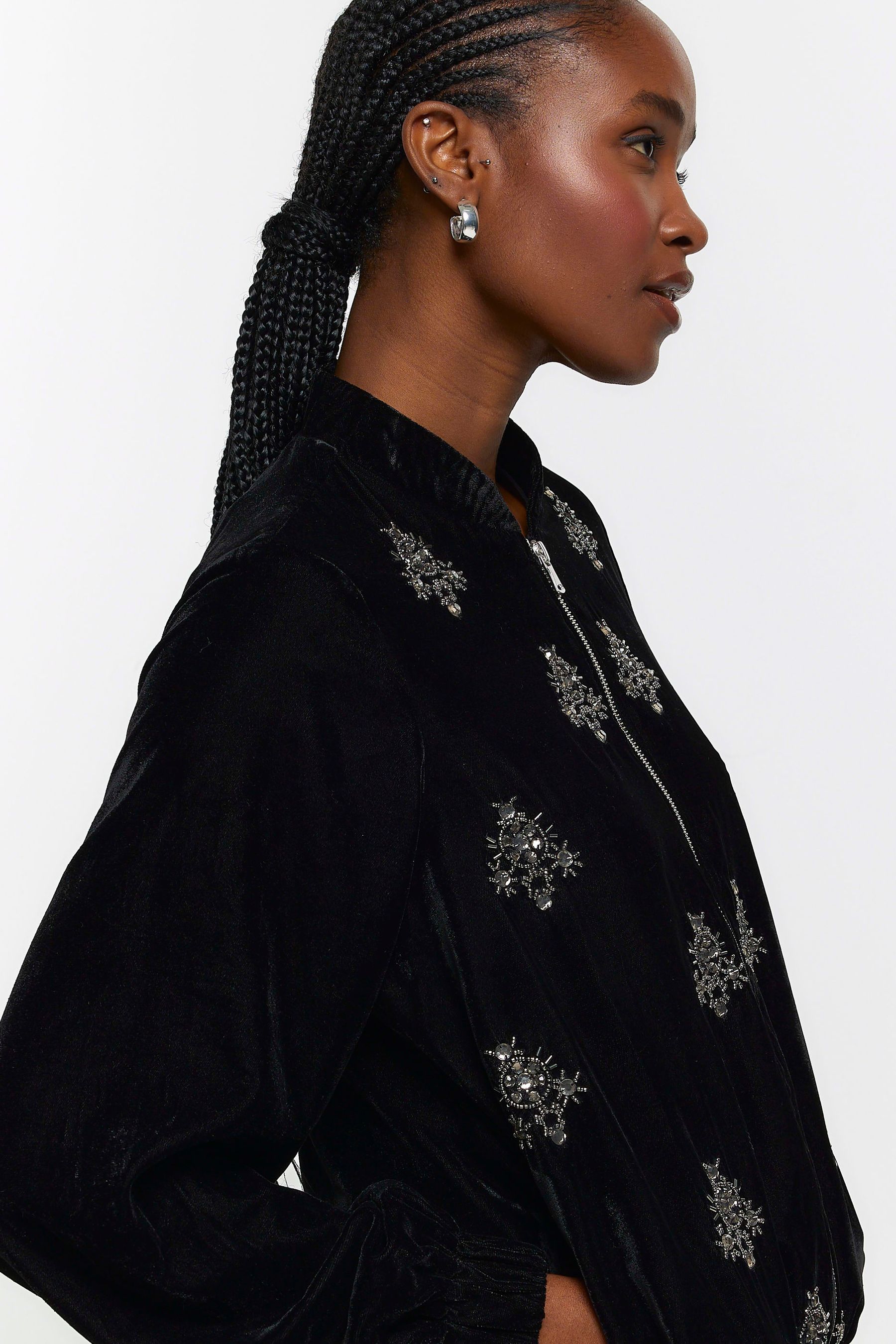 Embellished bomber jacket hotsell