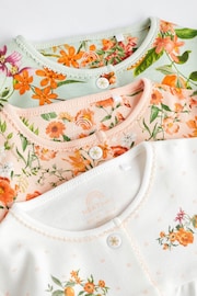 Peach Pink Baby Floral Sleepsuit 3 Pack (0mths-2yrs) - Image 5 of 14