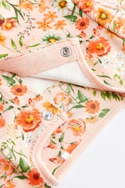 Peach Pink Baby Floral Sleepsuit 3 Pack (0mths-2yrs) - Image 7 of 13
