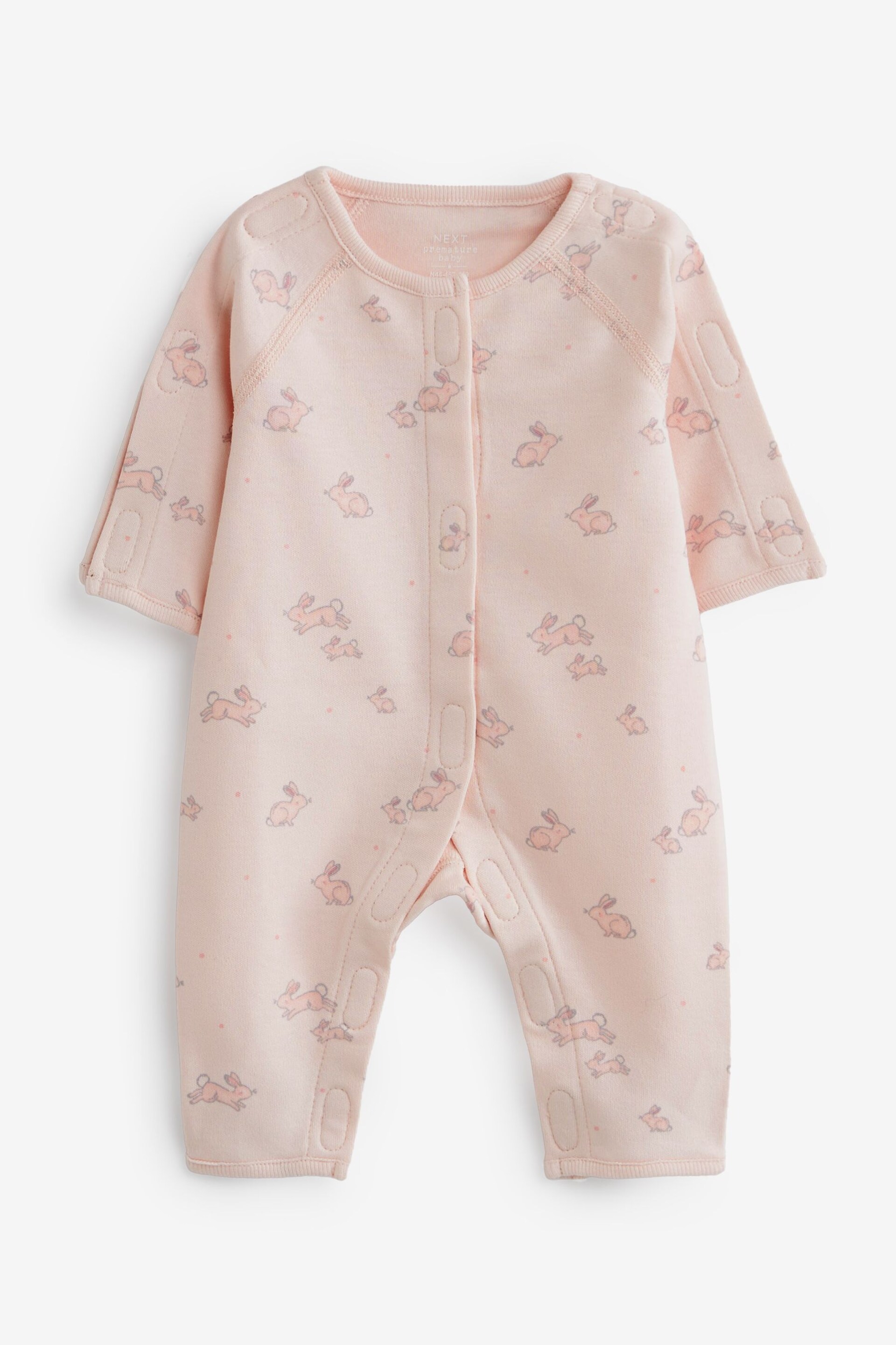 Pink Premature Baby Sleepsuits 3 Pack (0-0mths) - Image 2 of 6