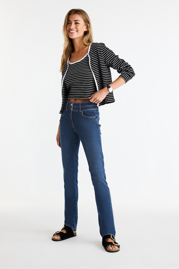 Mid Blue Wash Slim Lift And Shape Jeans - Image 1 of 7