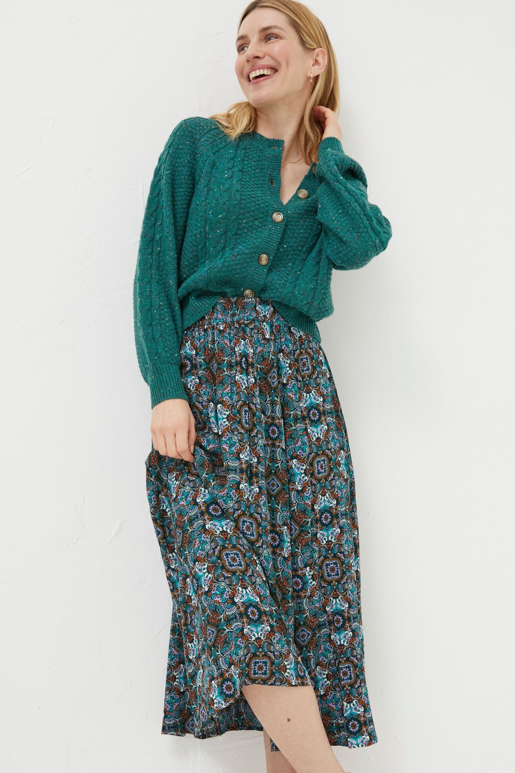 Next floral midi skirt store