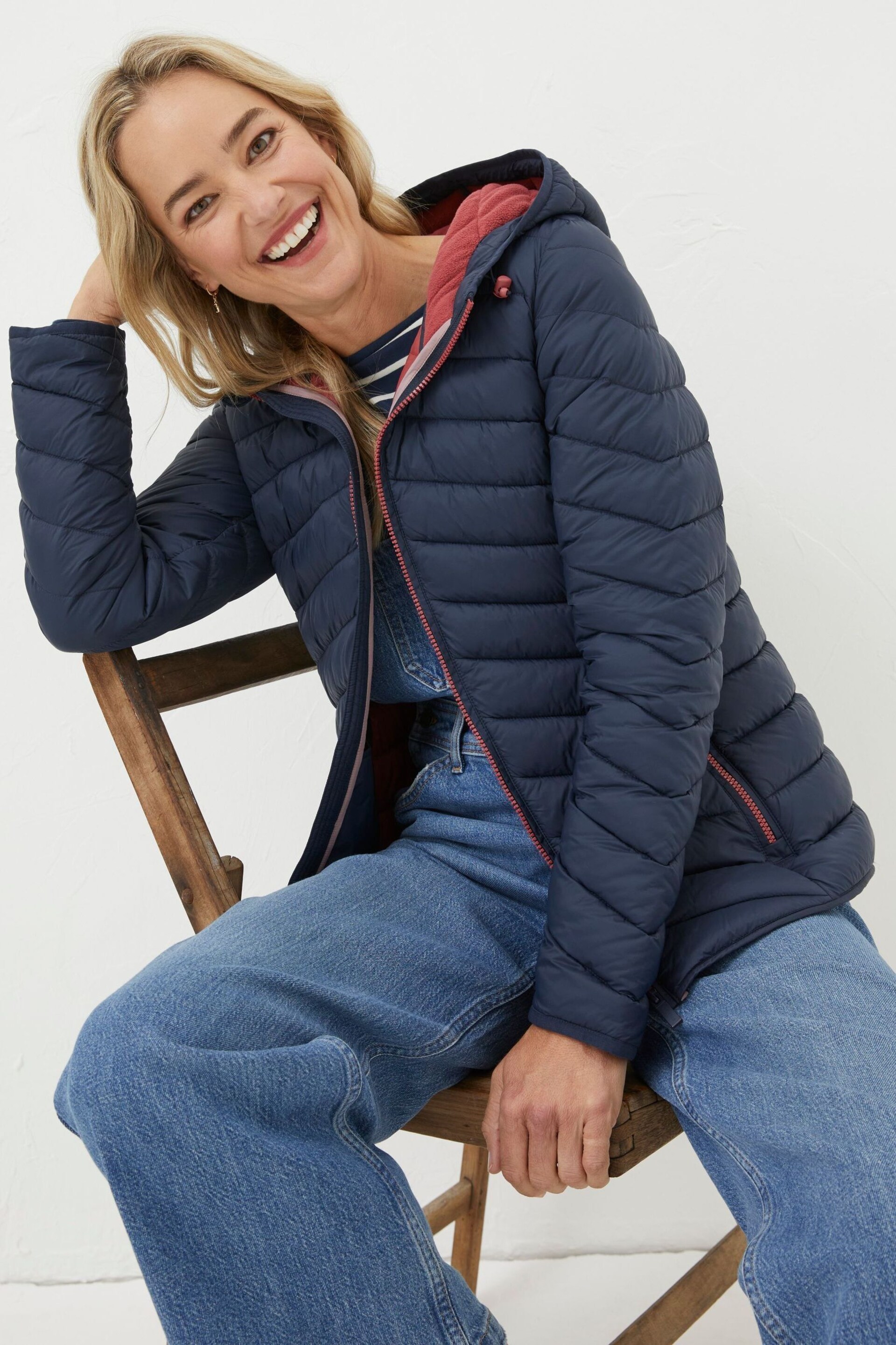 FatFace Blue Ruby Lightweight Puffer Jacket - Image 3 of 5