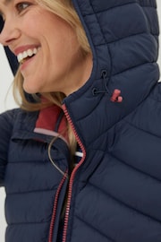 FatFace Blue Ruby Lightweight Puffer Jacket - Image 4 of 5