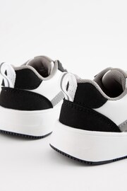 Black/White Standard Fit (F) Elastic Lace Trainers - Image 3 of 5