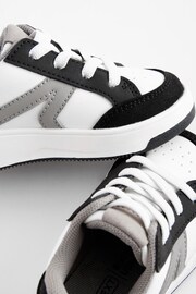 Black/White Standard Fit (F) Elastic Lace Trainers - Image 5 of 5