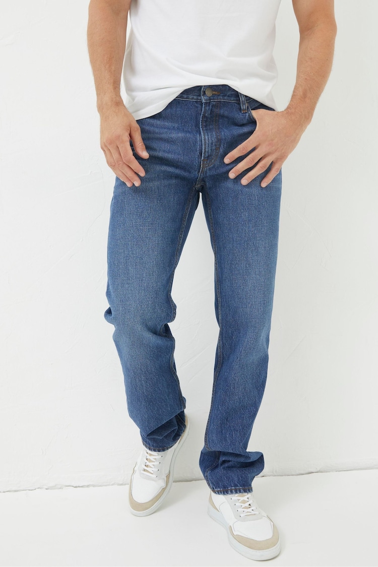 FatFace Light Blue Straight Fit Jeans - Image 1 of 5