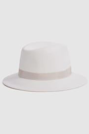 Reiss Ivory Ally Wool Fedora Hat - Image 3 of 4
