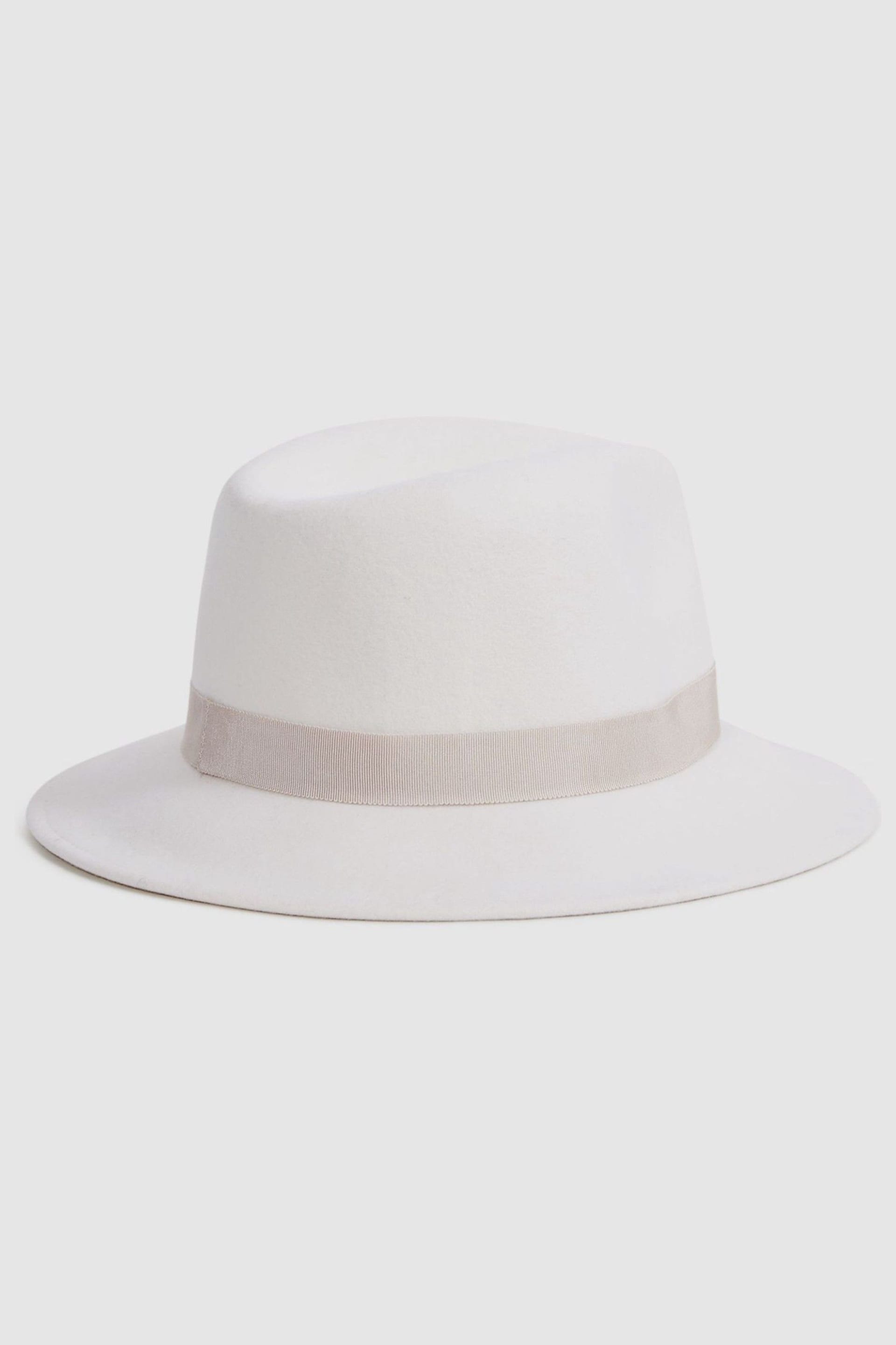 Reiss Ivory Ally Wool Fedora Hat - Image 3 of 4