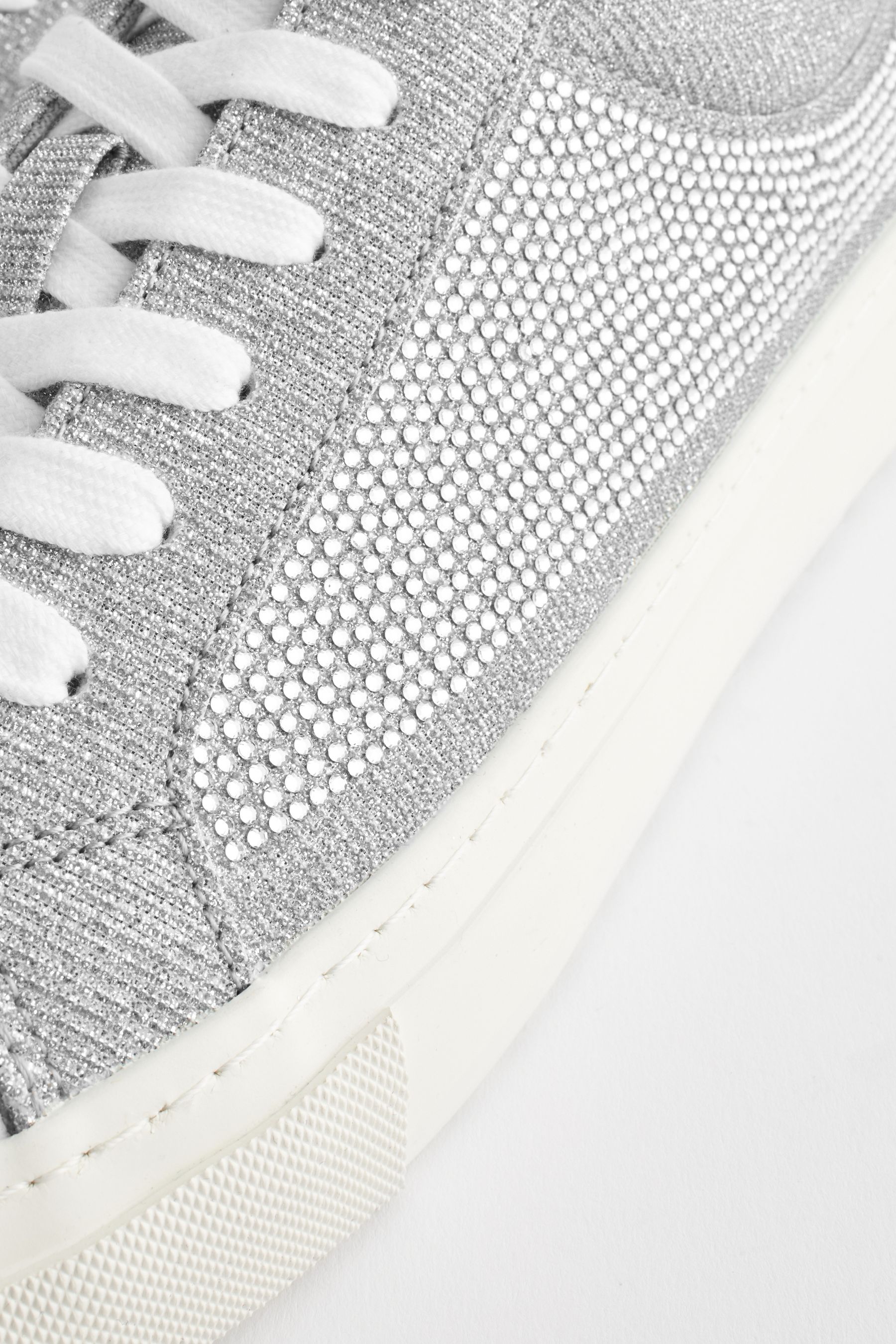 Buy Silver Diamante Forever Comfort Chunky Lace Up Trainers from the Next UK online shop