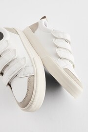 White Standard Fit (F) 3 Strap Touch Fastening Trainers - Image 4 of 5