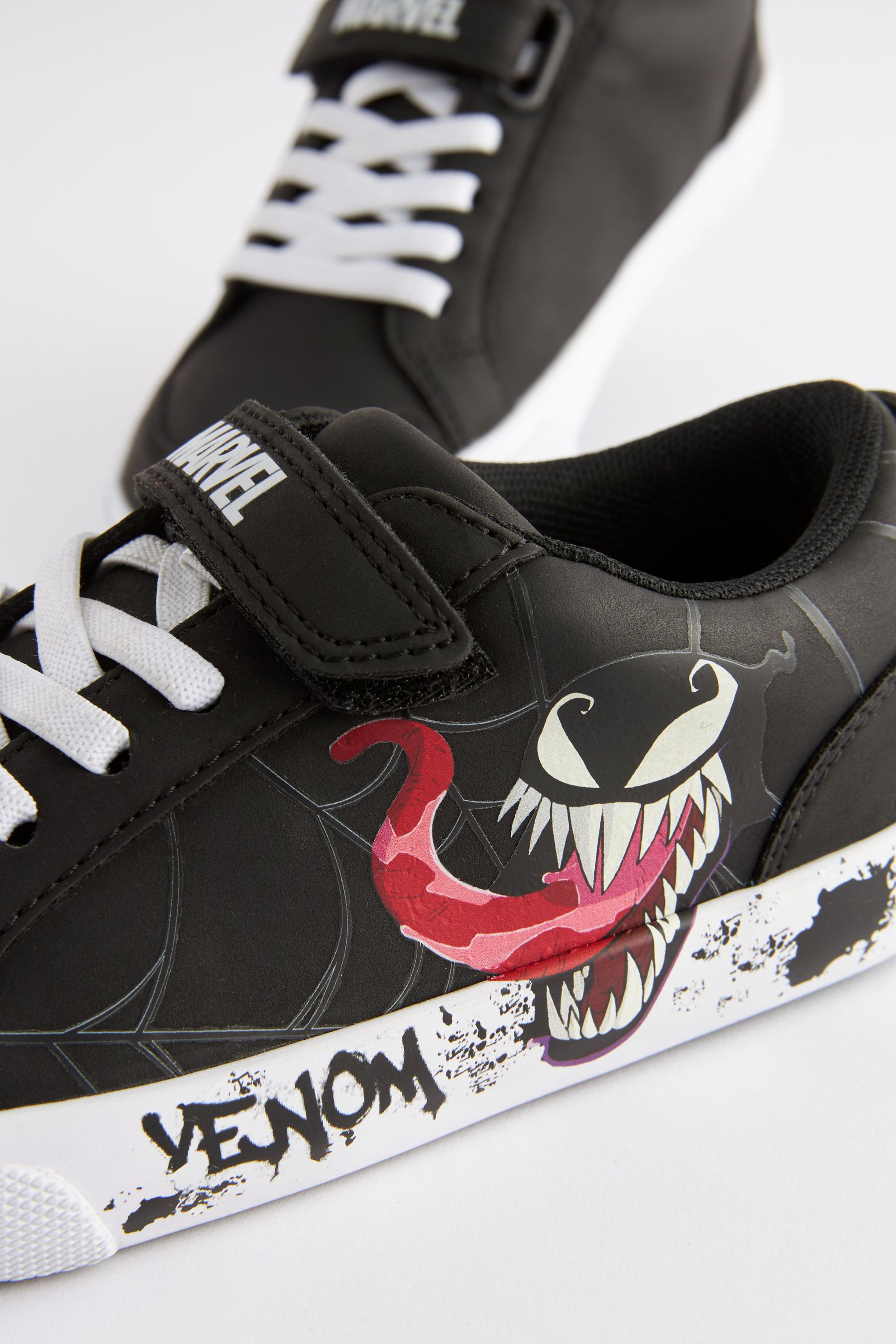 Buy Black Venom Touch Fastening Elastic Lace Trainers from Next Singapore