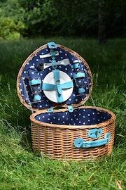 Beau And Elliot Heart Shaped Filled Picnic Basket For 2 - Image 2 of 4