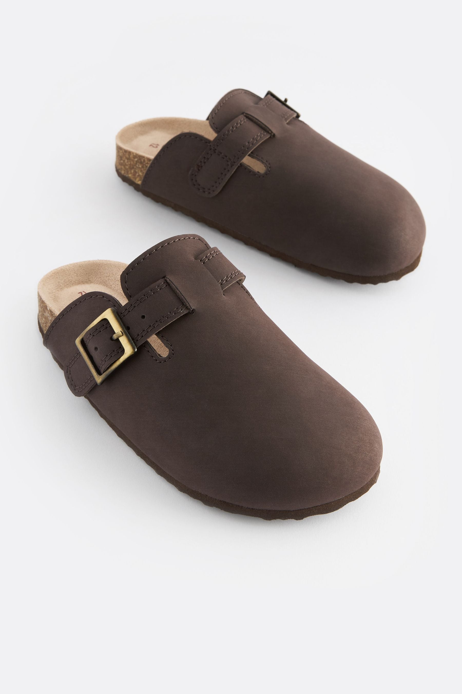Slip on leather clogs on sale