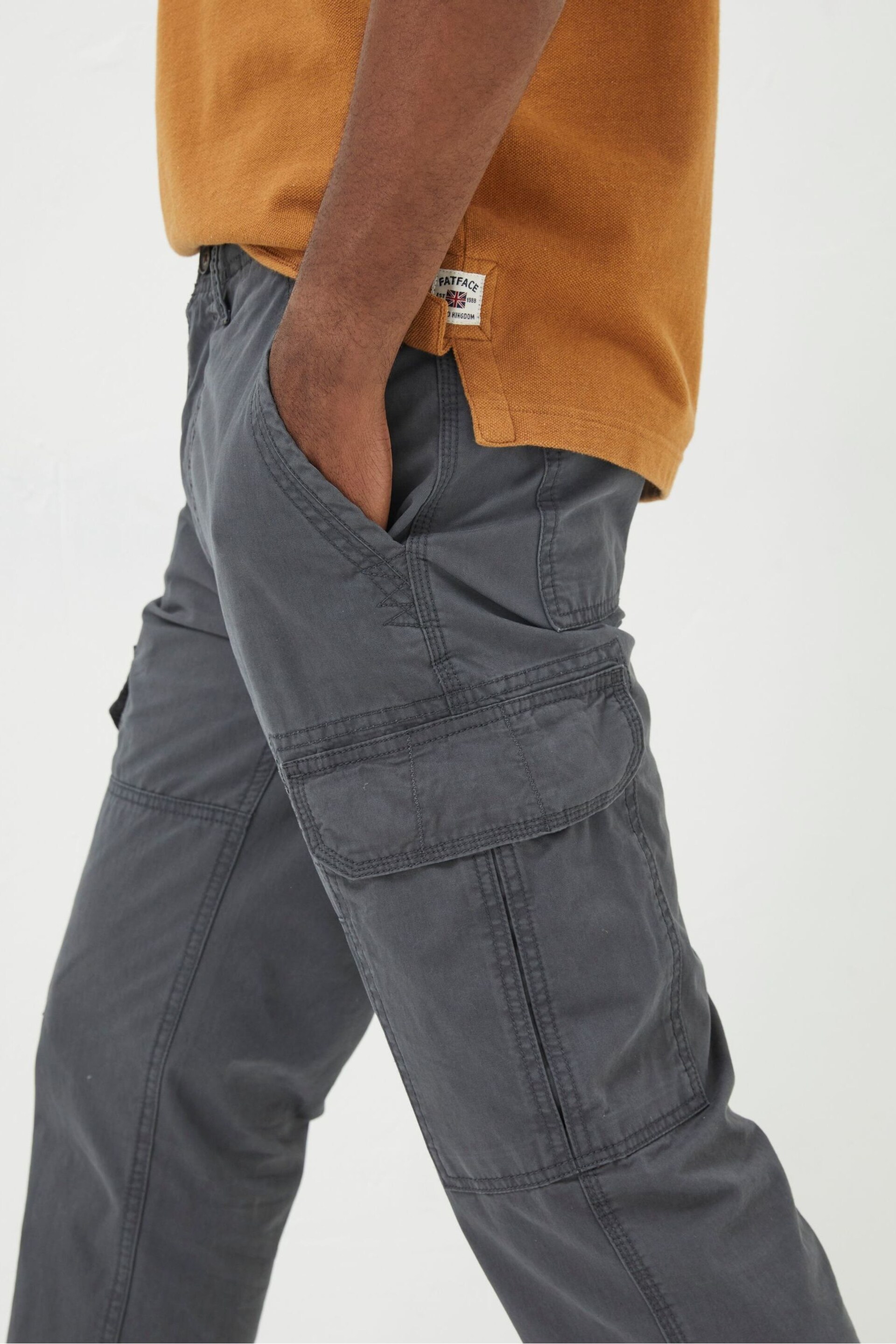 FatFace Grey Ripstop Cargo Trousers - Image 4 of 5