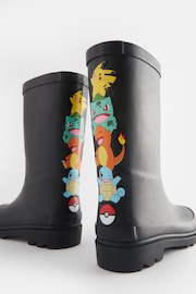 Pokemon Black Rubber Wellies - Image 1 of 5