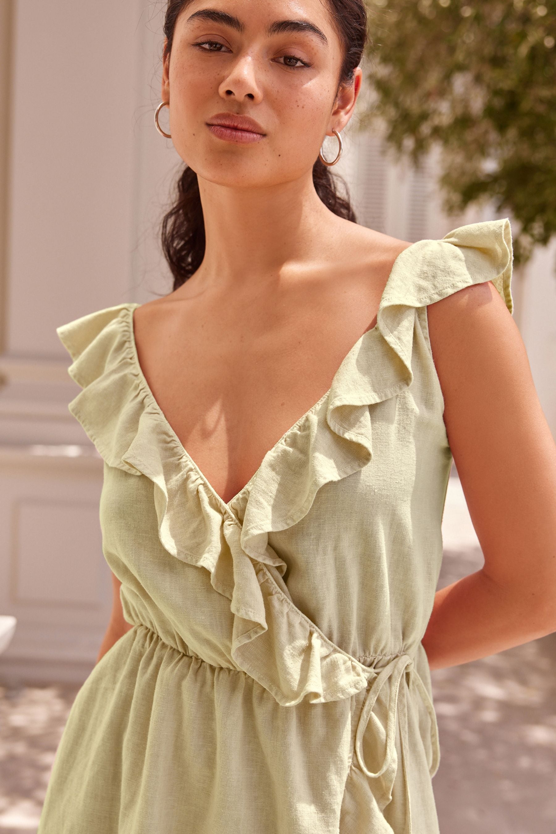 Next khaki dress sales