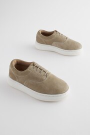 Neutral Stone Smart Leather Lace-Up Shoes - Image 2 of 8