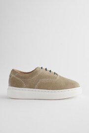 Neutral Stone Smart Leather Lace-Up Shoes - Image 3 of 8