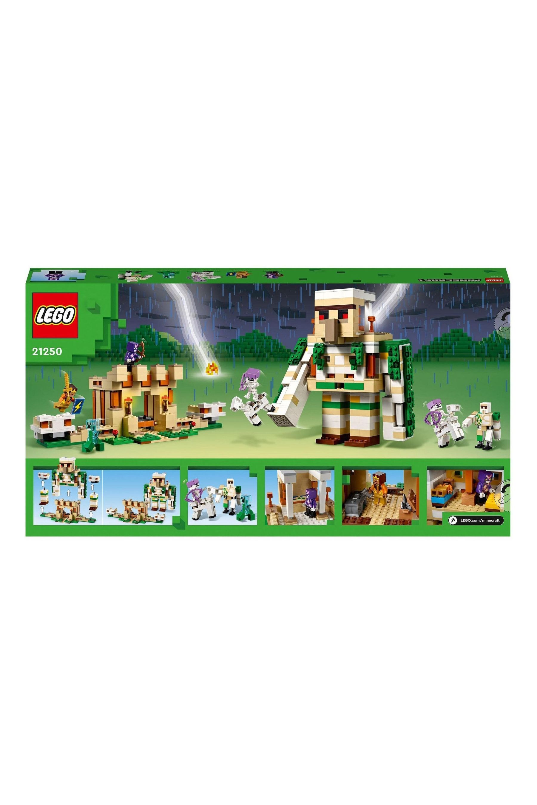 Buy LEGO Minecraft The Iron Golem Fortress 2in1 Castle Set 21250 from the Next UK online shop