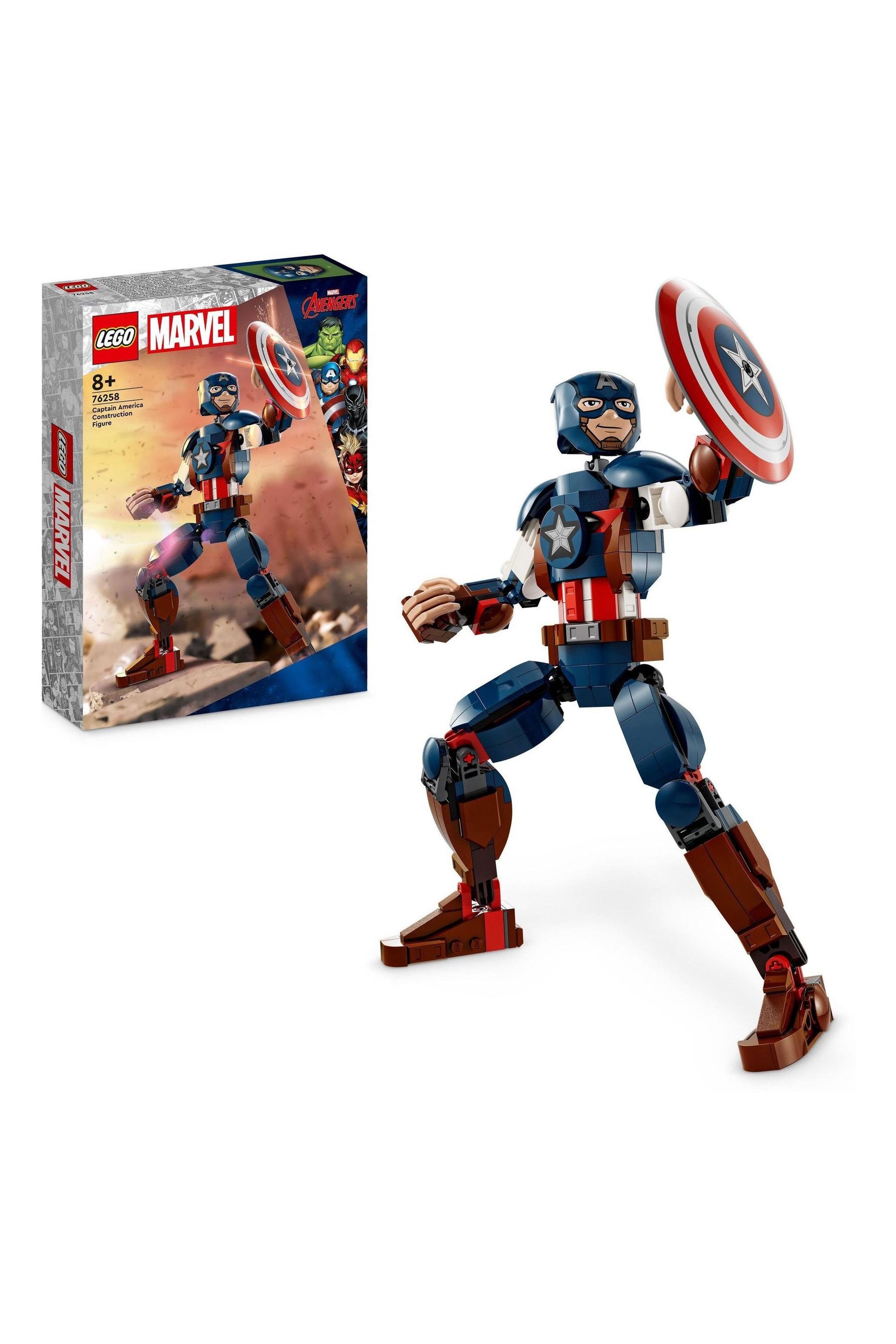 LEGO Marvel Captain America Construction Figure Set 76258