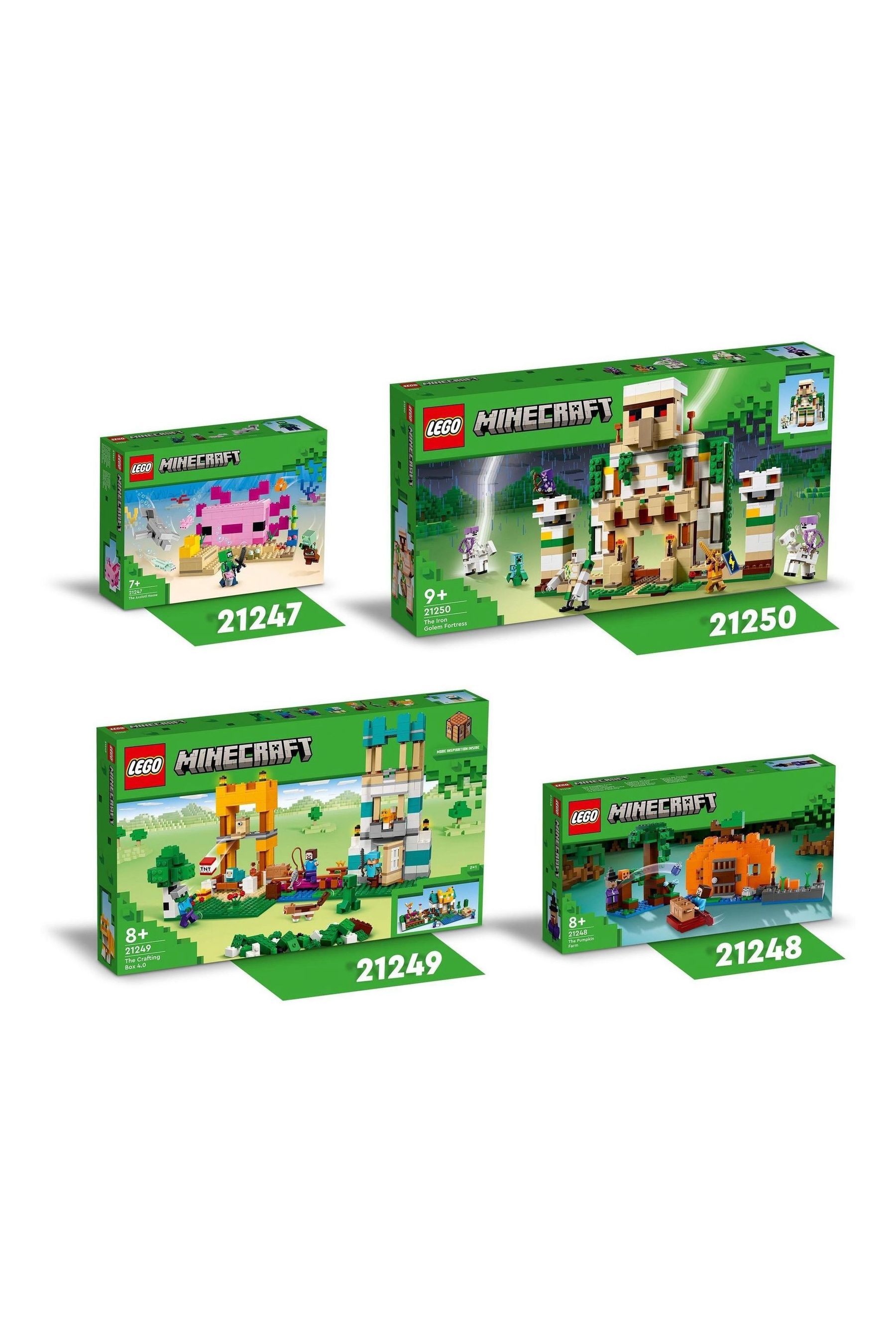 Buy LEGO Minecraft The Axolotl House Underwater Set 21247 from the Next UK online shop