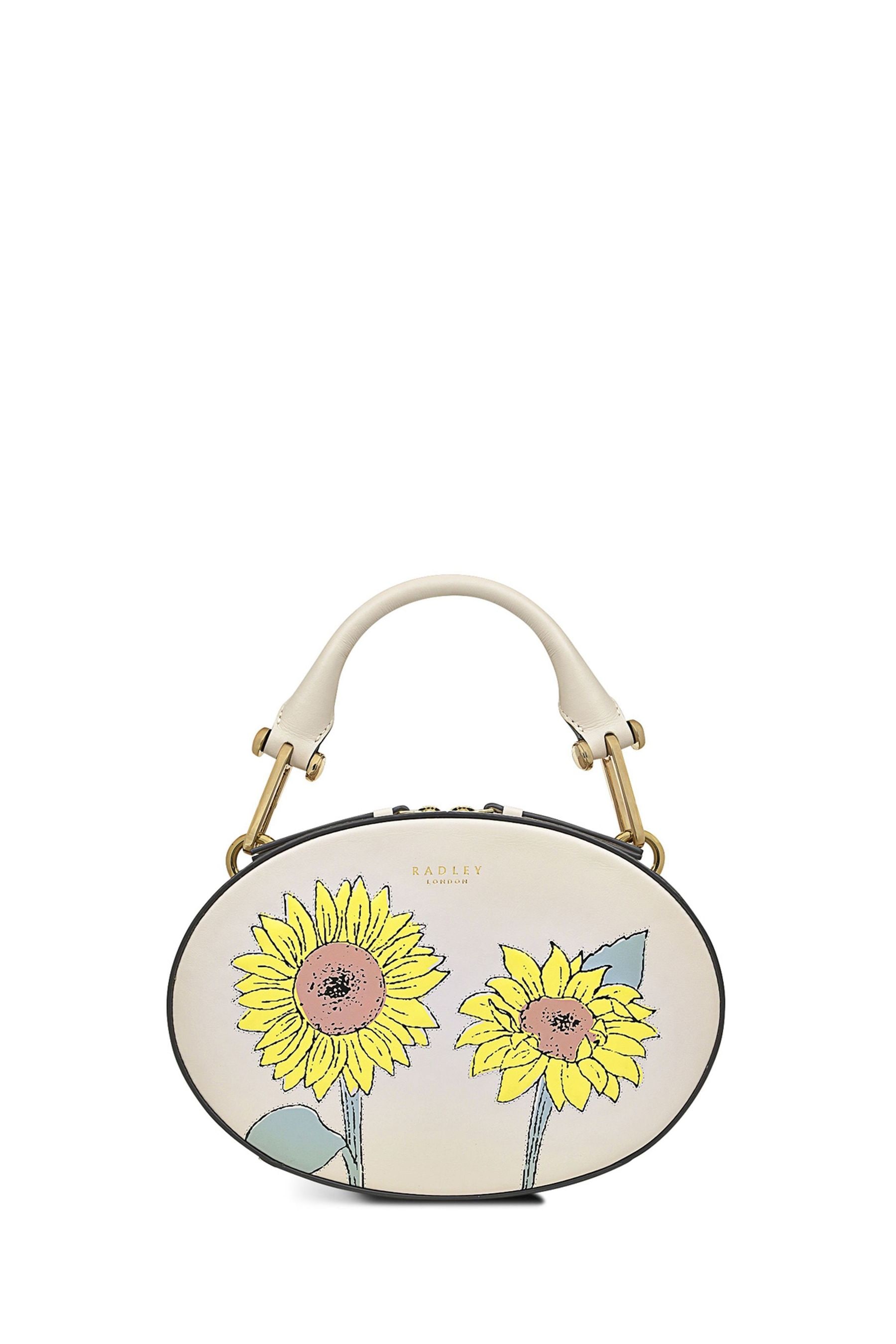 Buy Radley London Cream Basil Street Sunflowers Small Zip Around Grab Bag from Next Germany