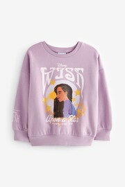 Purple Disney Wish Crew Sweatshirt Top (3-16yrs) - Image 5 of 7