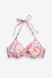 Rust Floral Padded Wired Plunge Bikini Top - Image 7 of 7
