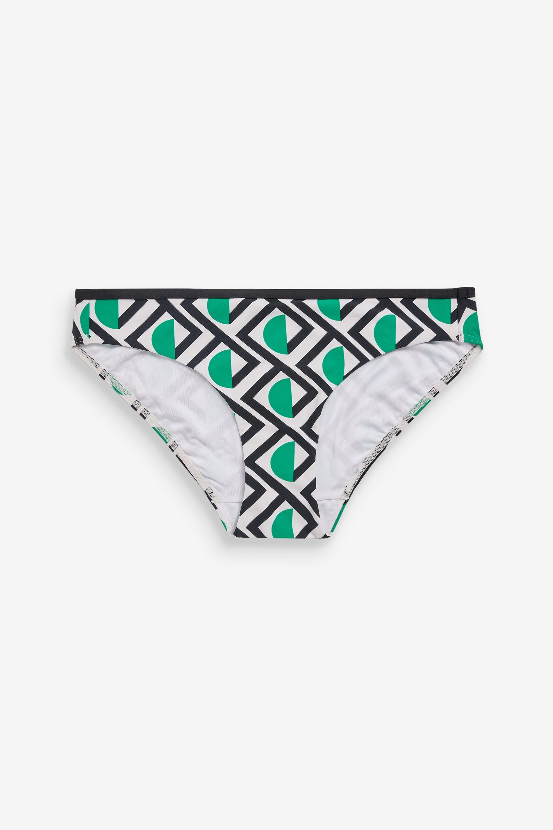 Green Geo High Leg Bikini Bottoms - Image 5 of 5