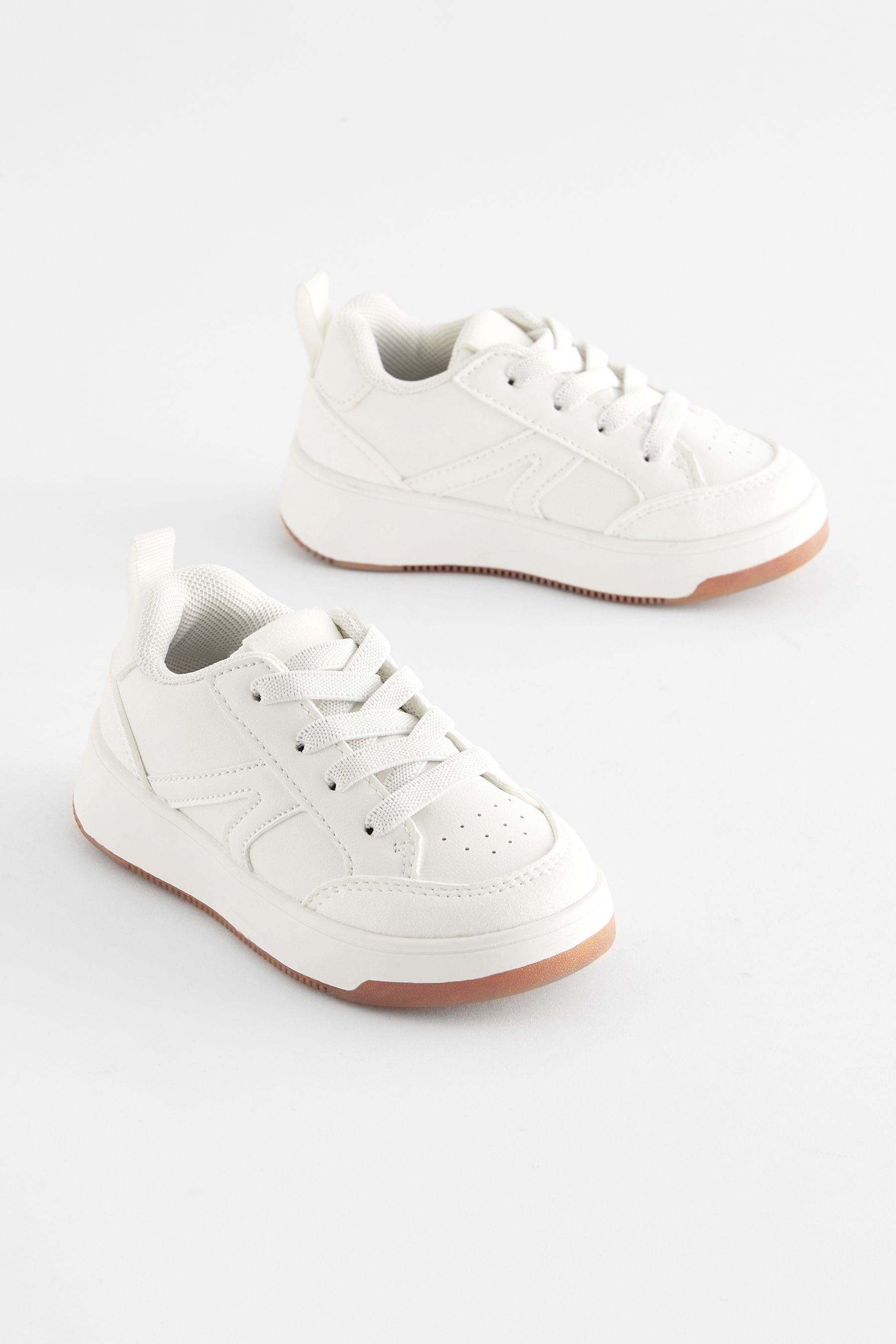 Boys elastic lace trainers hotsell