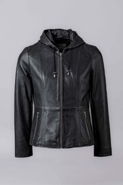 Lakeland Leather Black Abbeyville Hooded Leather Jacket - Image 8 of 9
