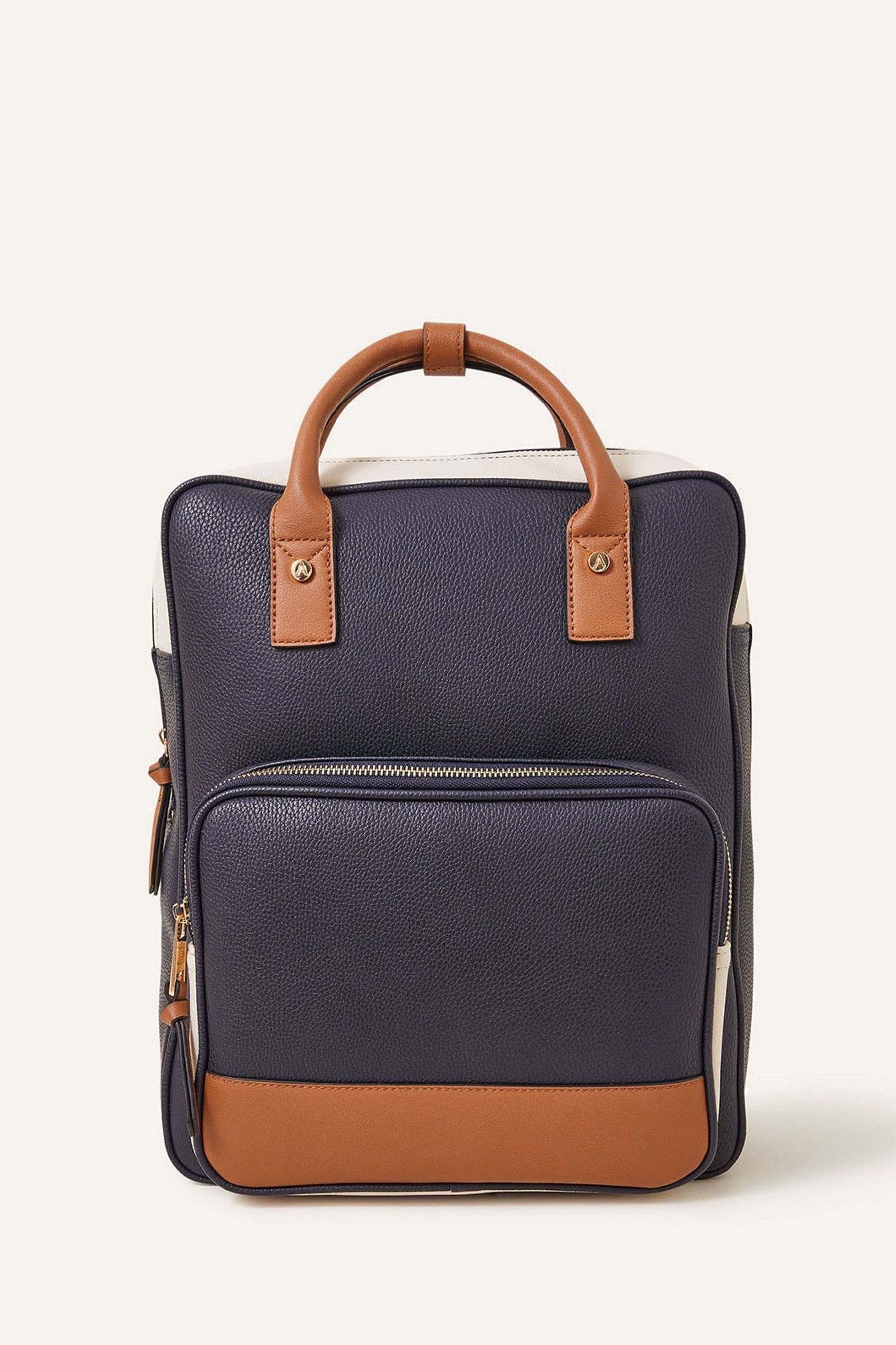 Accessorize Blue Pocket Top Handle Backpack