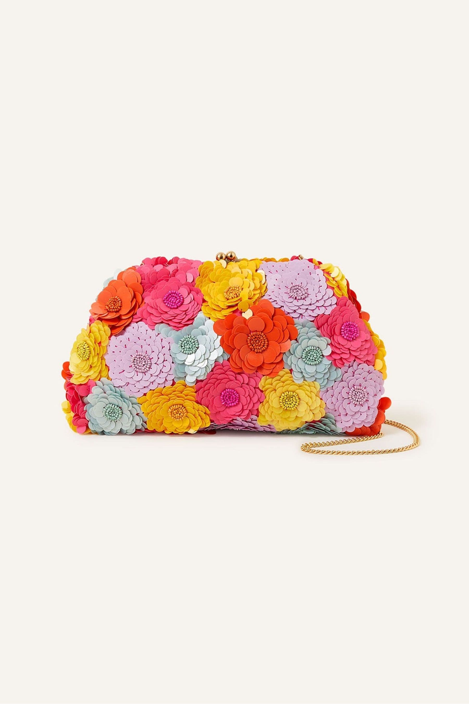 Buy Accessorize Pink 3D Floral Clutch Bag from Next Luxembourg