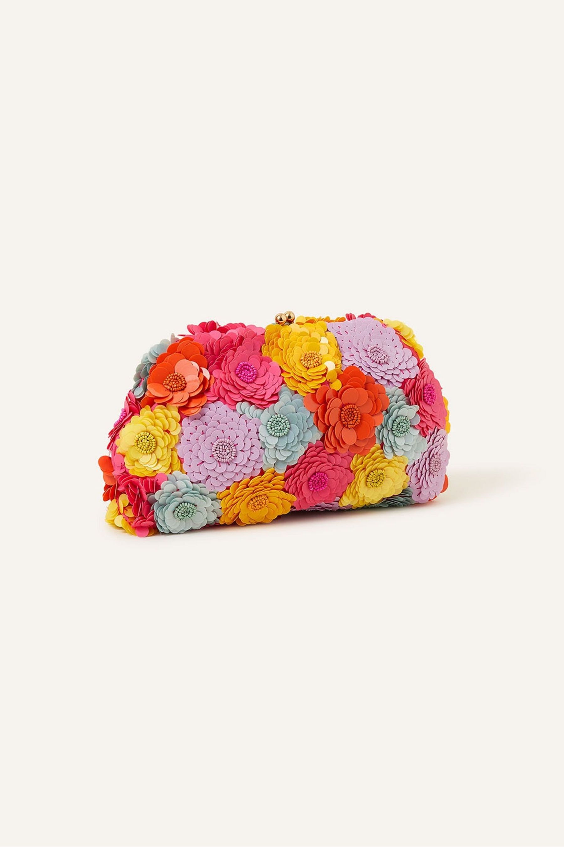 Buy Accessorize Pink 3D Floral Clutch Bag from Next Luxembourg