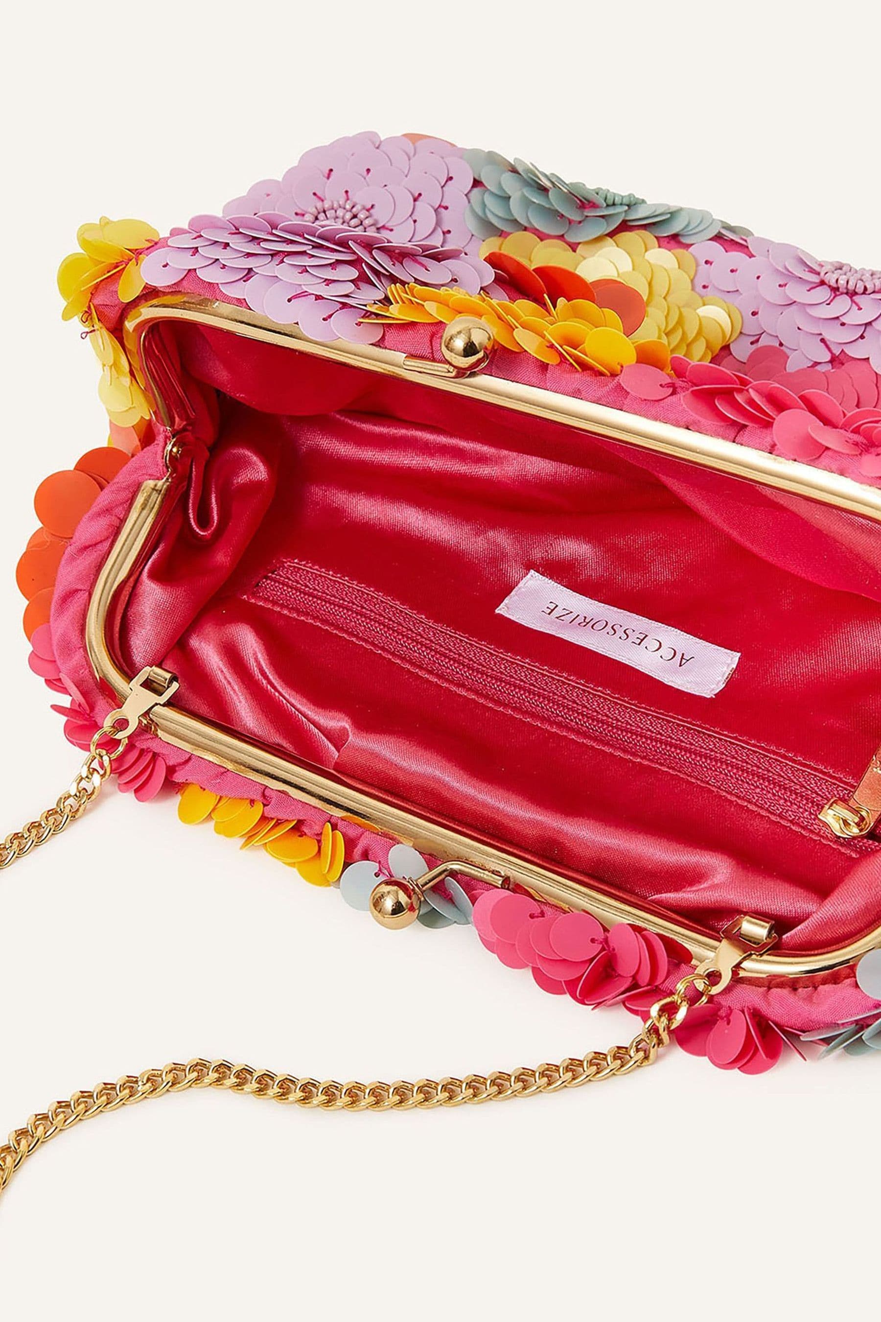 Accessorize pink clutch bag shop