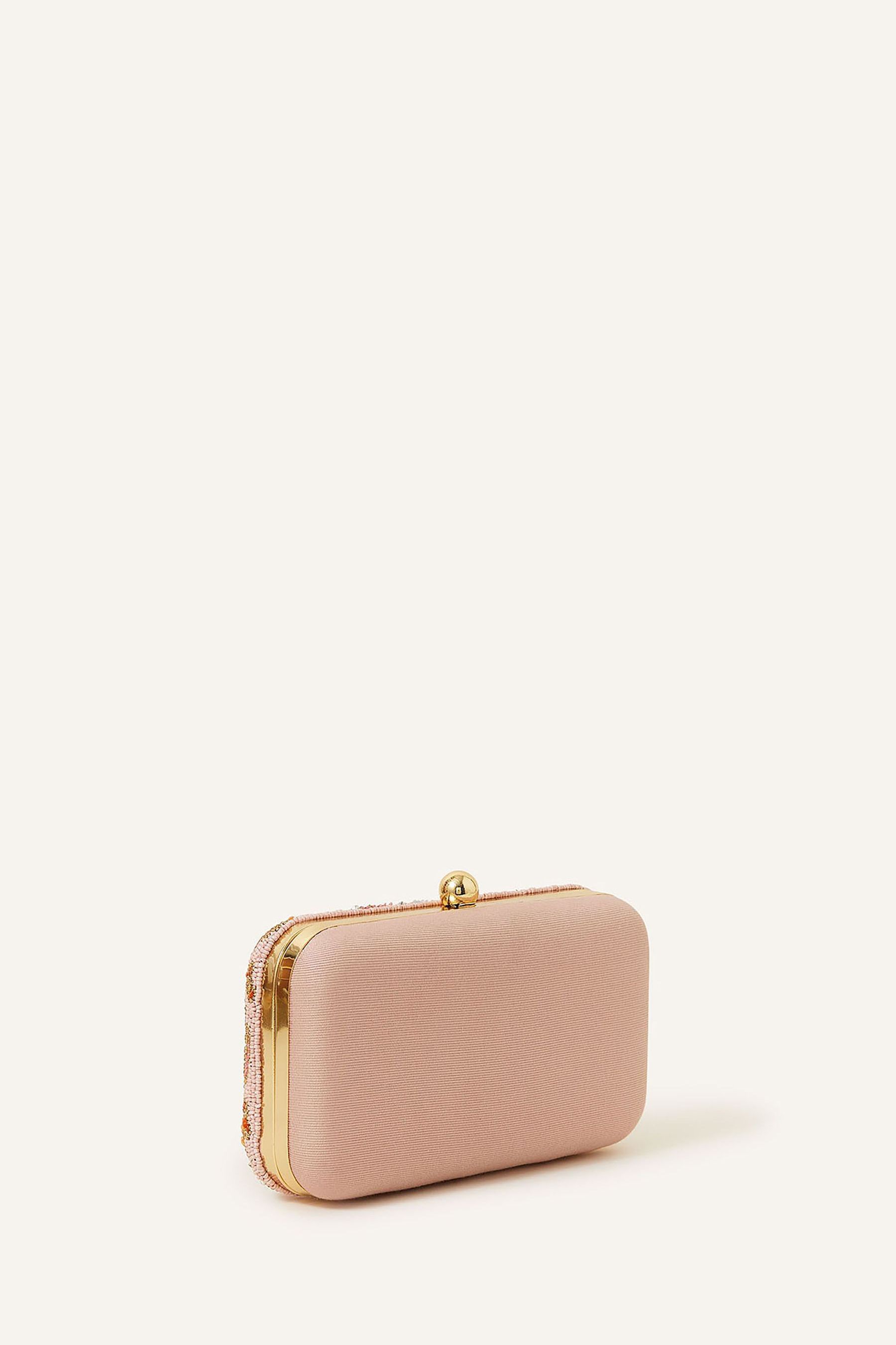 Buy Accessorize Pink Beaded Floral Hardcase Clutch Bag from Next Luxembourg