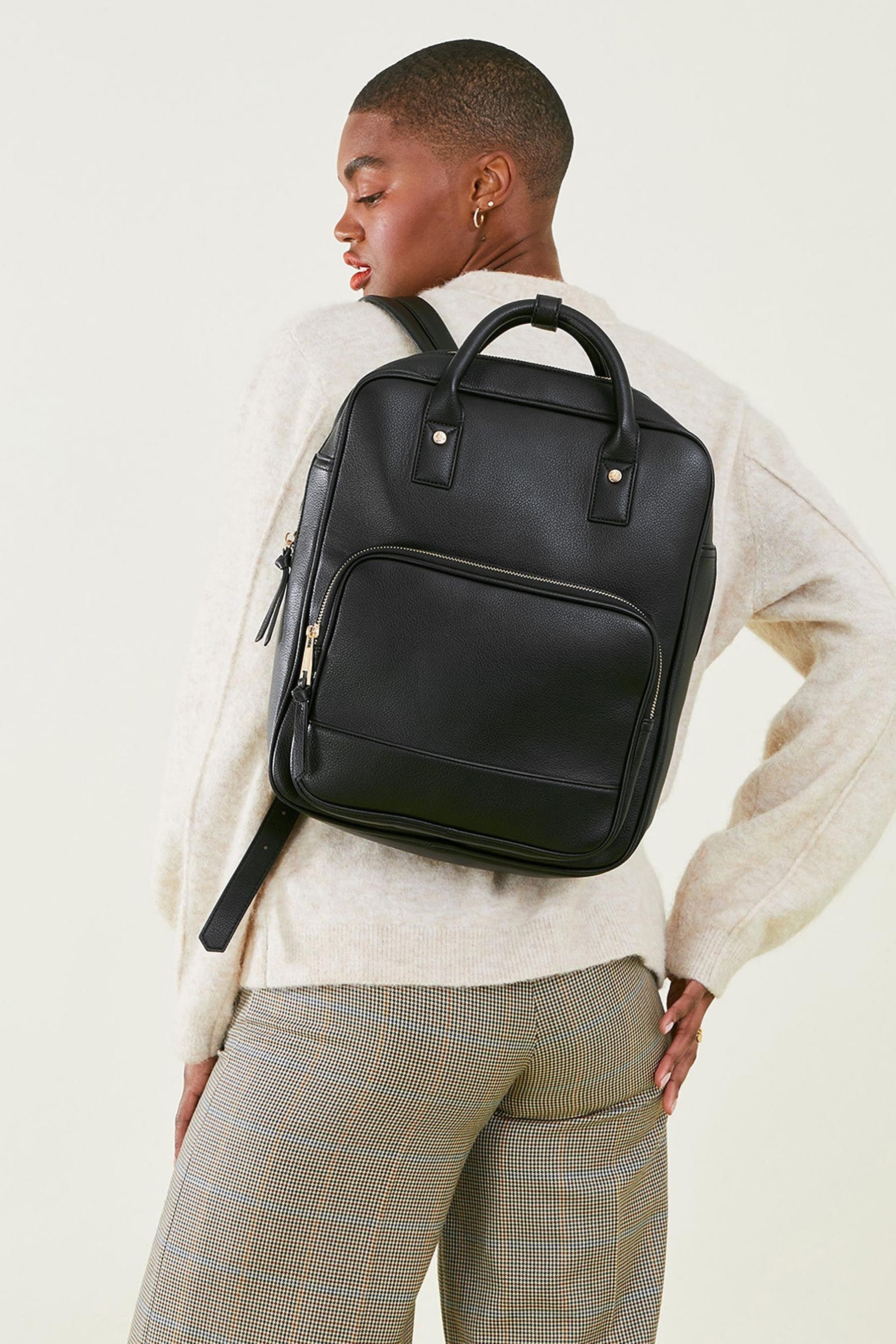 Buy Accessorize Black Pocket Top Handle Backpack from the Next UK online shop