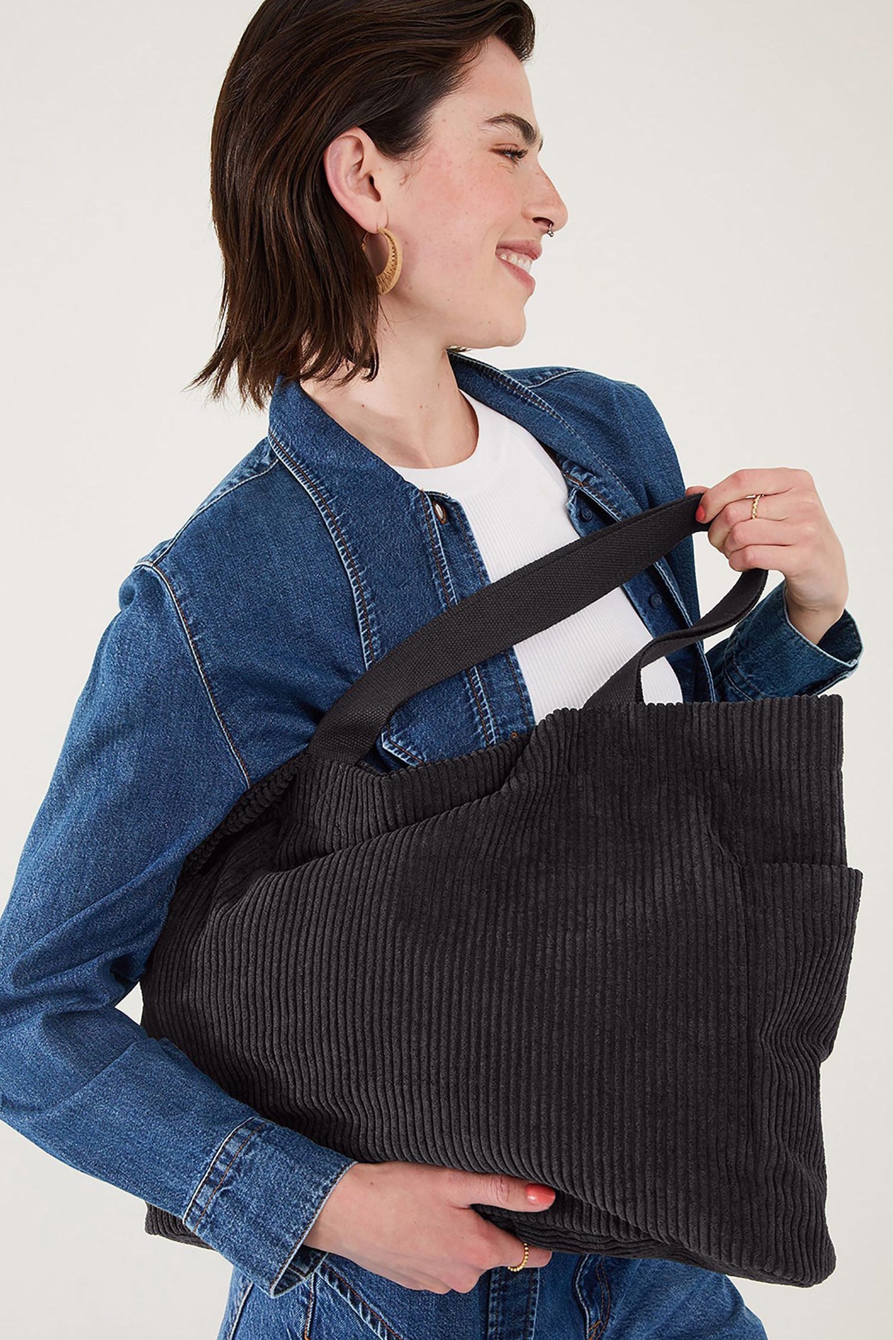 Buy Accessorize Black Cord Shopper Bag from the Next UK online shop