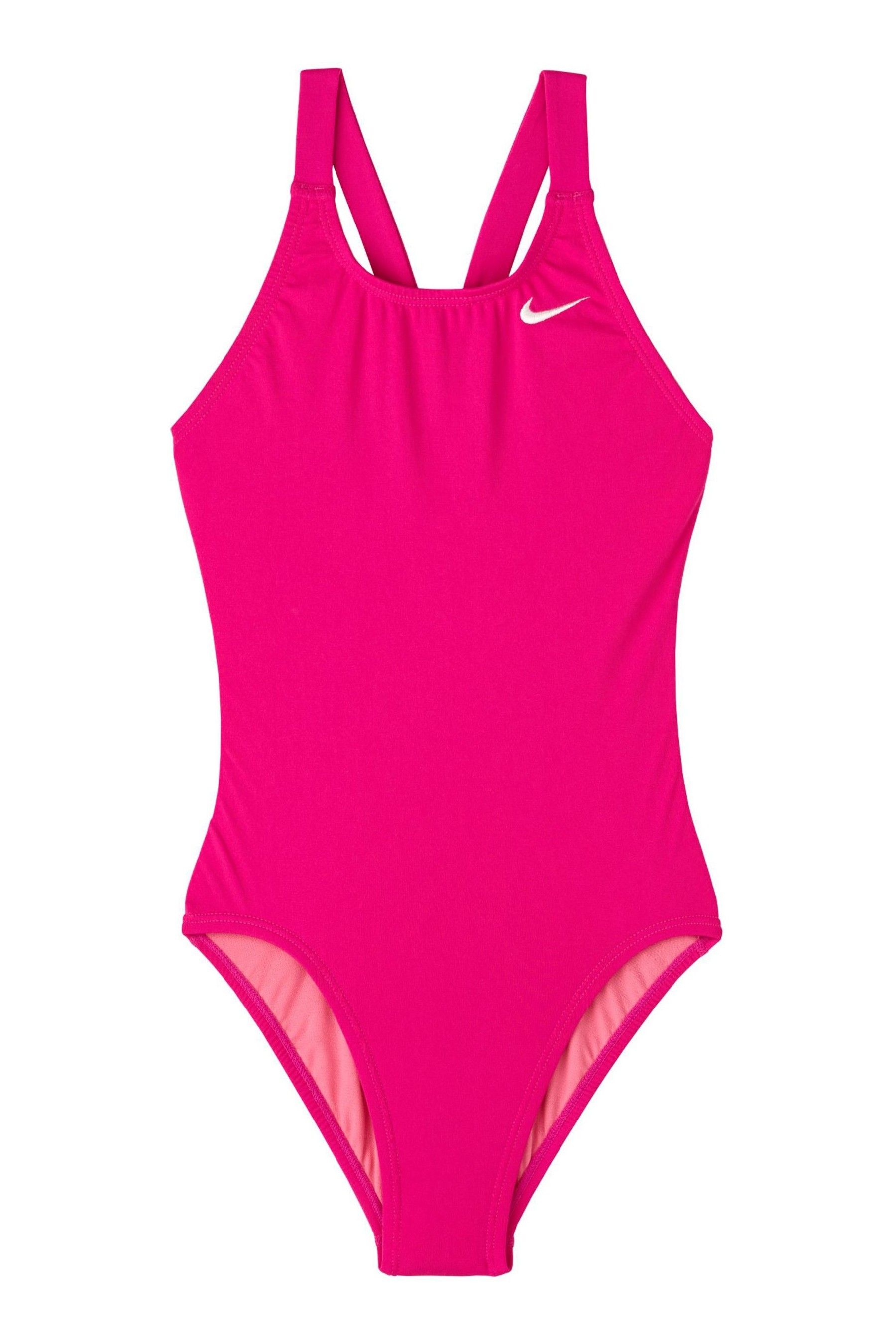 Nike women's solid racerback one piece swimsuit sale